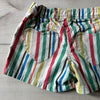 Mini Boden Striped Interior Adjustable Button Tab Heart Pocket Shorts