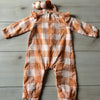 NWT Mud Pie 100% Cotton Orange Muslin Romper & Headband