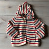 Baby Gap Red White Blue Striped Hooded Sweater Cardigan