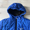 NIKE Blue Hooded Puffer Jacket