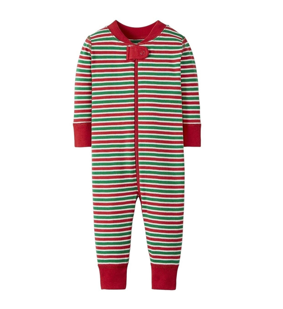 NWT Hanna Andersson Holiday Stripe Footless Pajama Sleeper