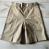 NWOT Land's End Pleated Front Interior Adjustable Button Tab Khaki Shorts