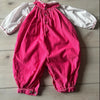 Petit Ami Pink Corduroy Bubble Romper