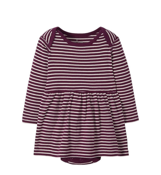 NWT Hanna Andersson Moon & Back Burgundy Striped Play Dress