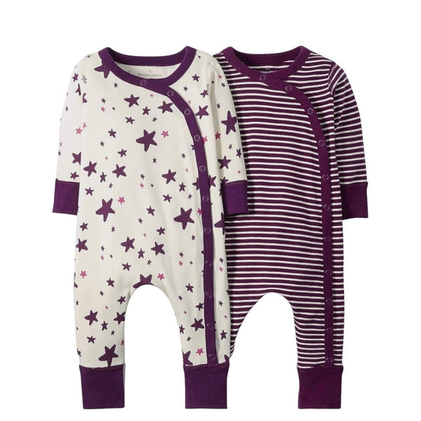 NWT Hanna Andersson Moon & Back 2 Pack Organic Cotton Sleepers