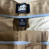 NWT Land's End Pleated Front Interior Adjustable Button Tab Khaki Shorts