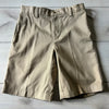 NWT Land's End Pleated Front Interior Adjustable Button Tab Khaki Shorts
