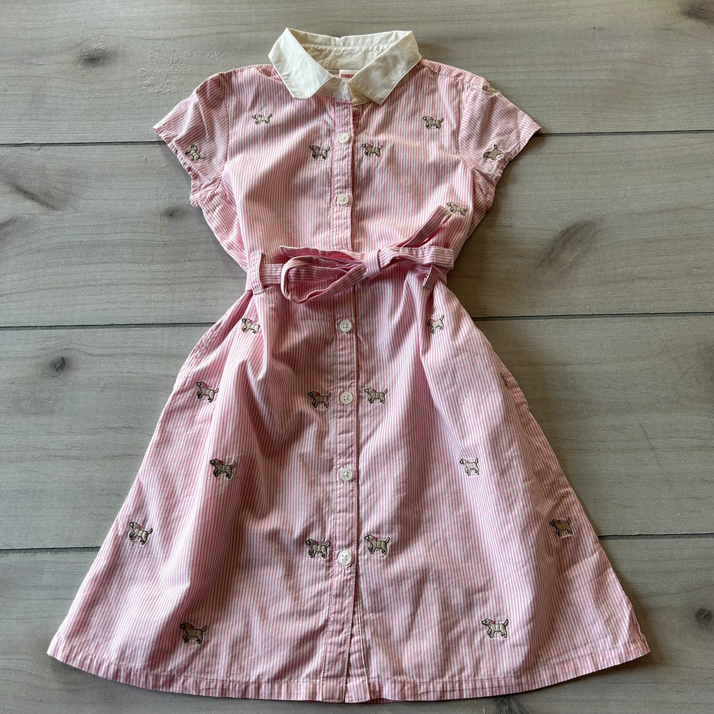 Gymboree Pink Dog Embroidered Dress