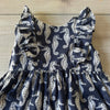 Rachel Riley Seahorse Navy White Dress & Bloomer
