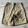NWT Land's End Pleated Front Interior Adjustable Button Tab Khaki Shorts