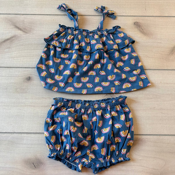 NWOT Harper Canyon Blue Rainbow Short Outfit