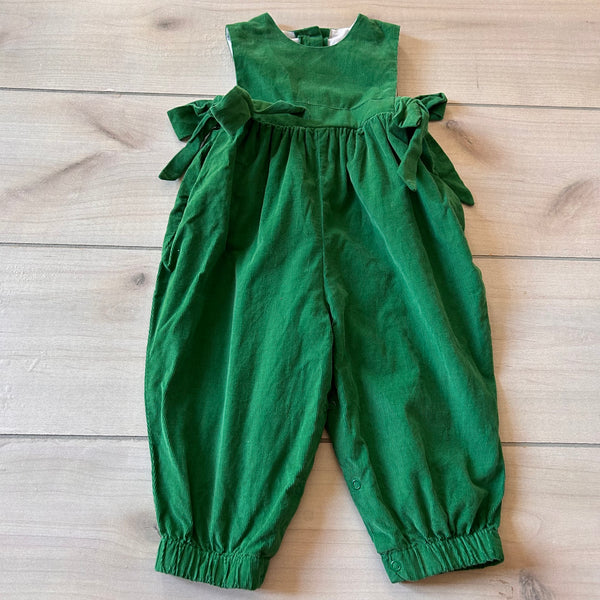 Stellybelly Green Corduory Side Tie Bubble Romper