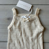 NWT Jamie Kay Cream Pointelle Ribbed Tank Onesie Shirt