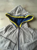Mini Boden Gray Hooded Cotton Zipper Sweatshirt Jacket