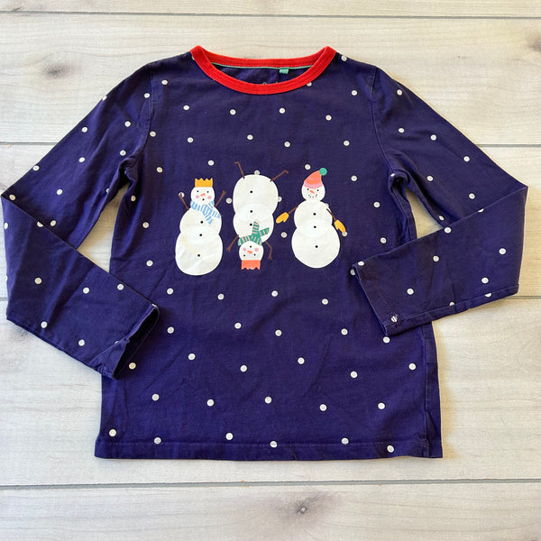 Mini Boden Snowman Graphic Shirt