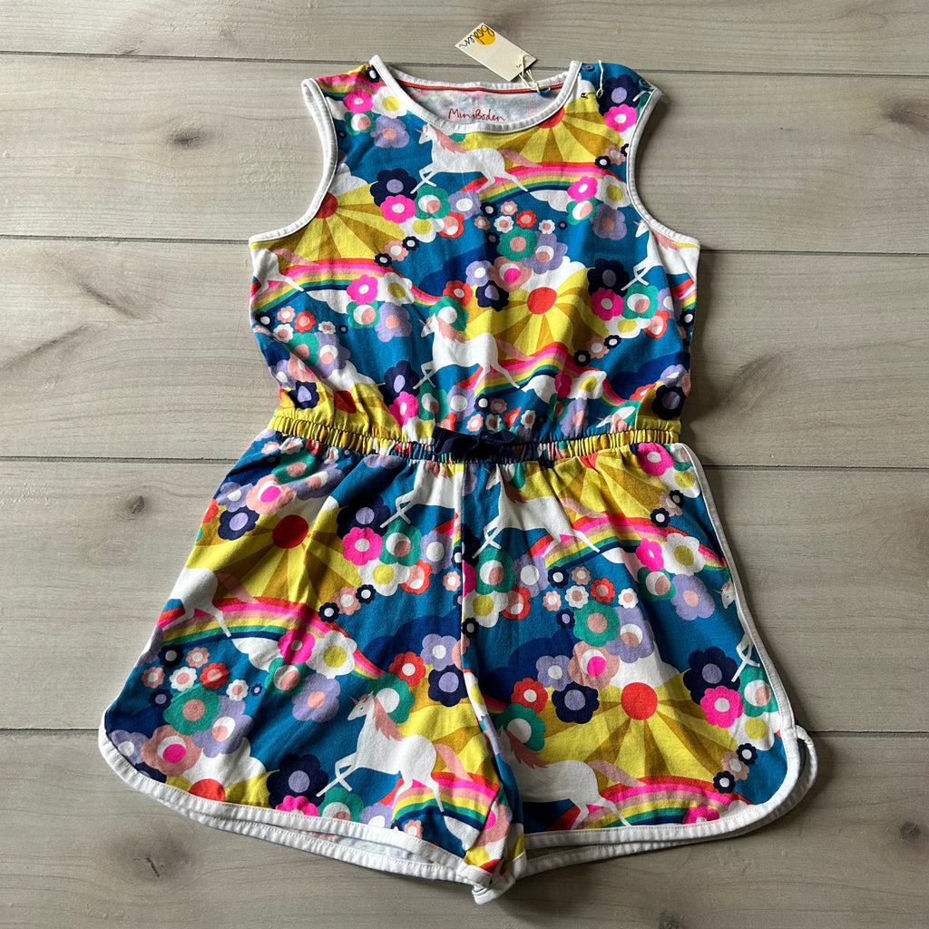NWT Mini Boden Rainbow Short Romper