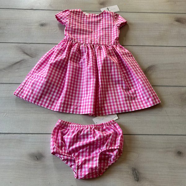NWT Ralph Lauren Pink Gingham Dress & Bloomer