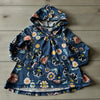 Tea Collection Blue Floral Hooded Top