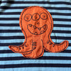 Hanna Andersson Blue Striped Octopus Applique Shirt