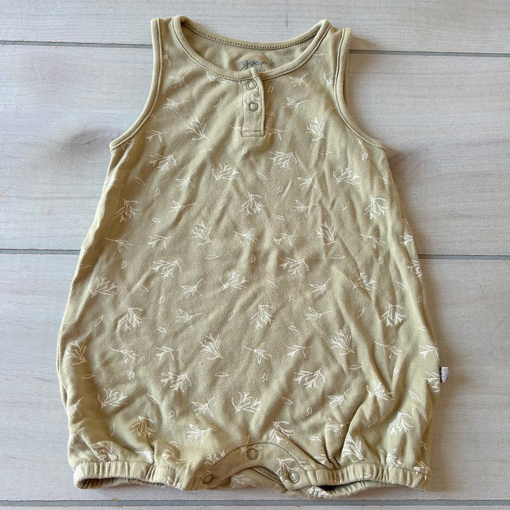 Goumi Organic Cotton Sage Bubble Romper