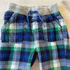 Baby Boden Blue Green Plaid Flannel Elastic Waist Pants