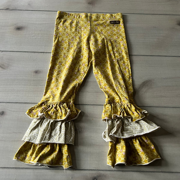 Matilda Jane Yellow Floral Ruffle Pant