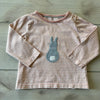 Baby Boden Pink Knit Bunny Applique Shirt