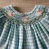 Viva La Fete Lamb Smocked Gingham Checkered Dress