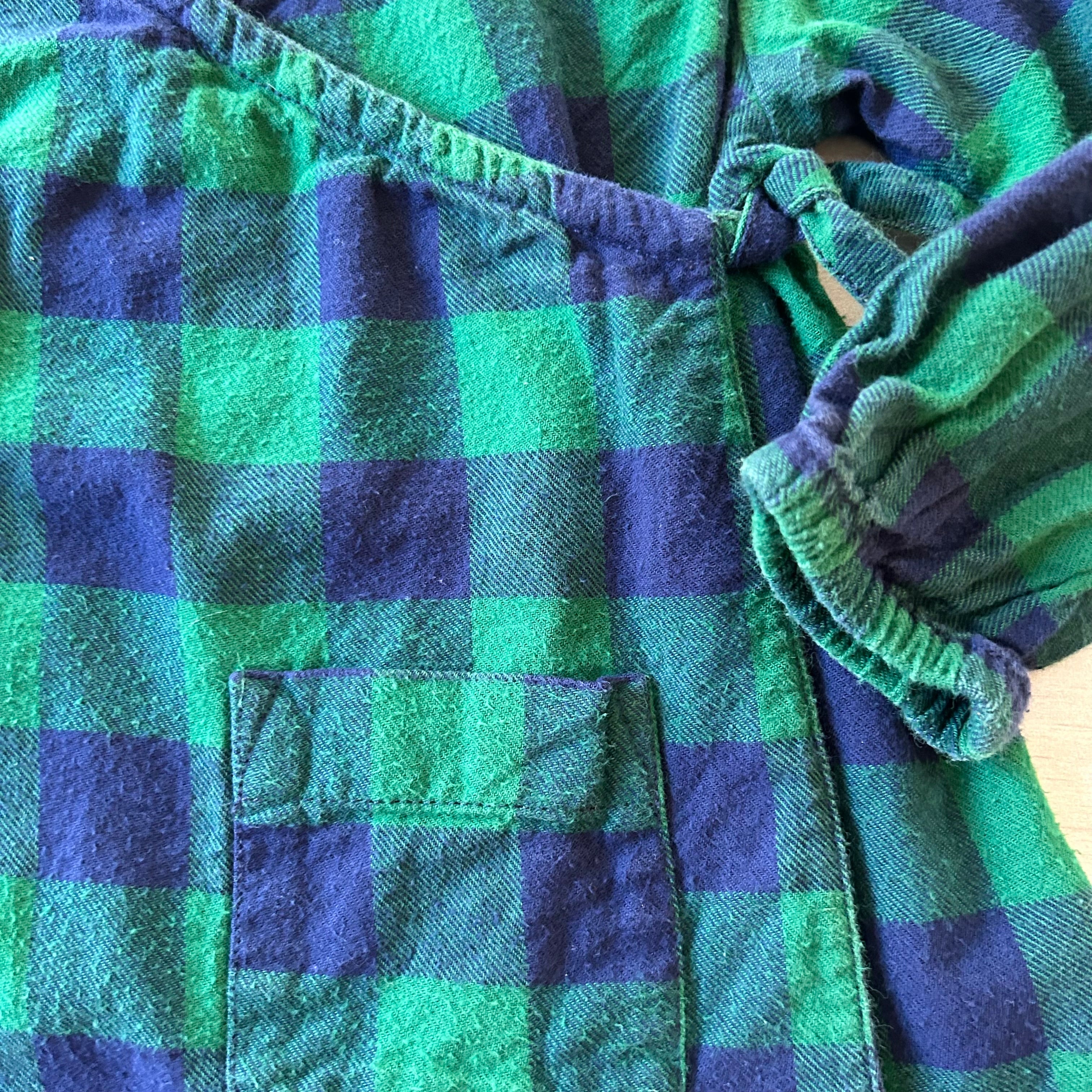 Hanna Andersson Green Plaid Side Tie Flannel Dress Sweet Pea & Teddy Hanna Andersson Green Plaid Side Tie Flannel Dress Sweet Pea & Teddy