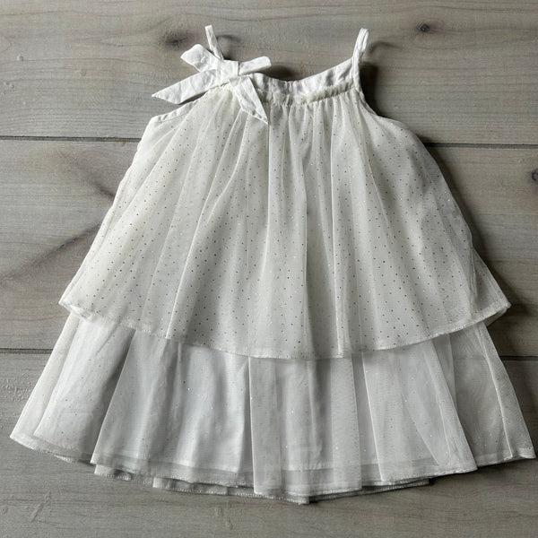 Lili Gaufrette Gold Tulle Sparkle Dress