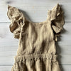 The Simple Folk Brown Crossback Muslin Cotton Romper