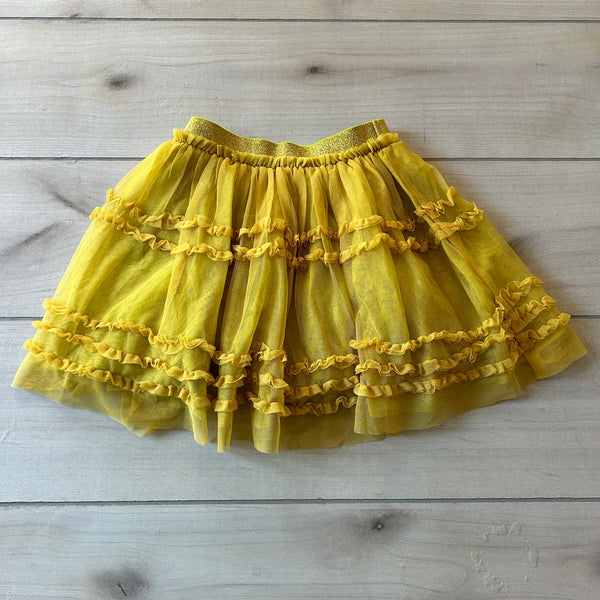 Mini Boden Golden Yellow Elastic Waist Tulle Skirt