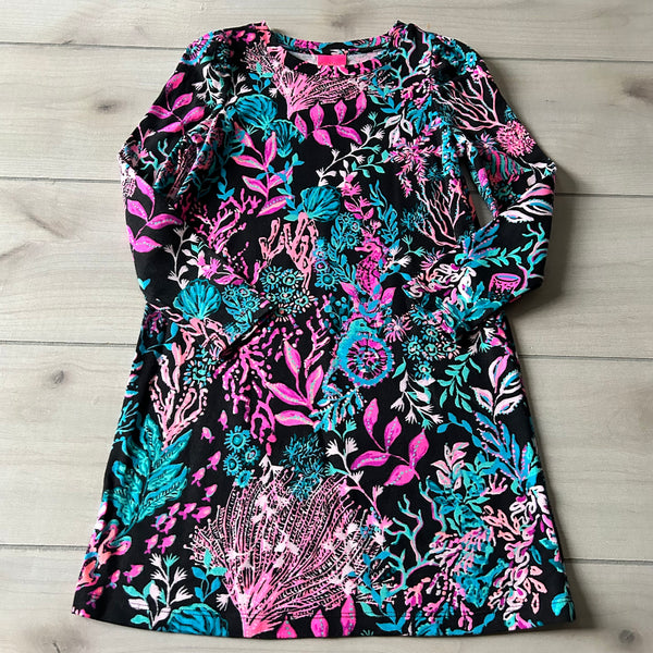 Lilly Pulitzer Black Coral Cotton Shift Dress