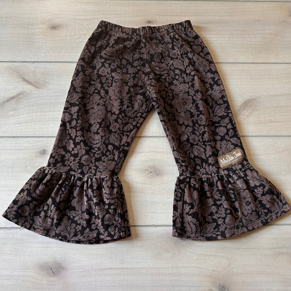 Matilda Jane Velour Floral Ruffle Pants