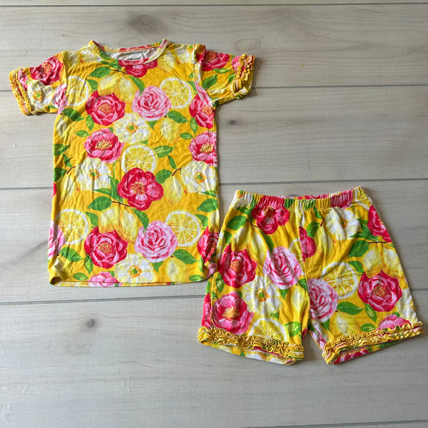 Posh Peanut Bamboo Floral Print Short Pajama Set