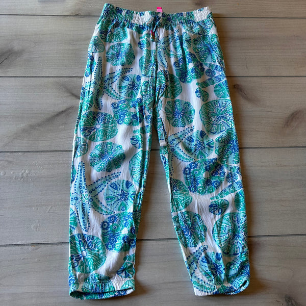 Lilly Pulitzer Blue Tropical Pull On Pant