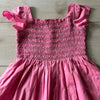 Primary Pink Shirred Top Dress
