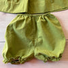 Petit Ami Green Gingham Smocked Dress & Shortie Bloomer