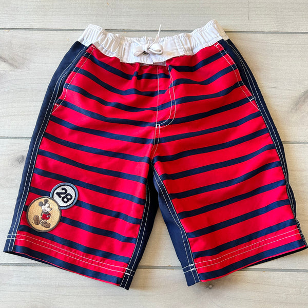 Hanna Andersson Disney Mickey Mouse Striped Swim Trunks