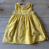 Baby Boden Yellow Seersucker Bunny Embroidered Dress