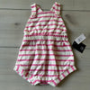 NWT Baby Gap Pink Striped Cotton Bubble Romper