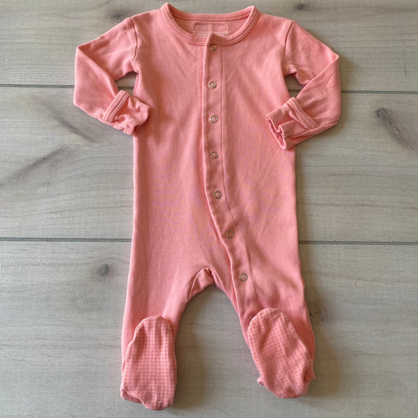 Loved Baby Peach Footed Organic Cotton Sleeper