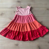 Hanna Andersson Orange Colorblock Cotton Dress