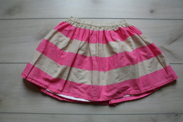 H&M Pink & Tan Striped Skirt