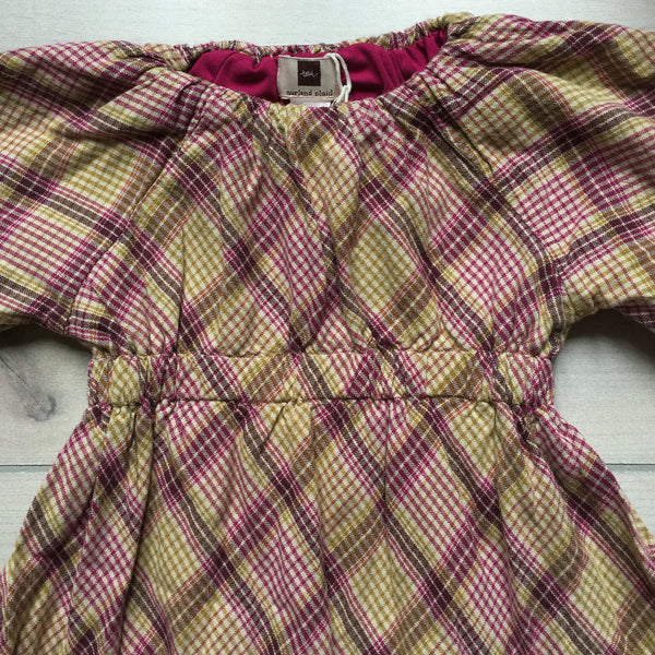 Tea Collection Purple & Tan Plaid Bubble Bottom Dress & Bloomer – Sweet ...