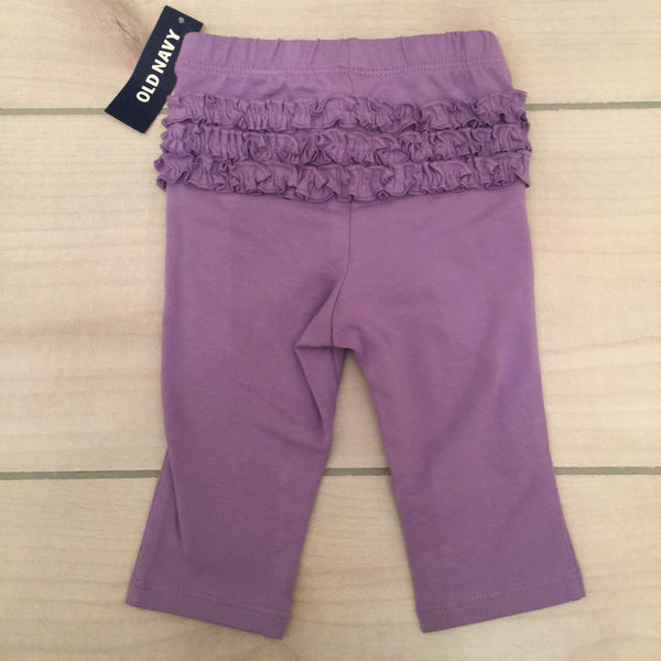 NEW Old Navy Purple Ruffle Legging