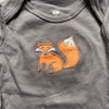 NEW Hudson Baby Gray Fox Applique Cotton Romper