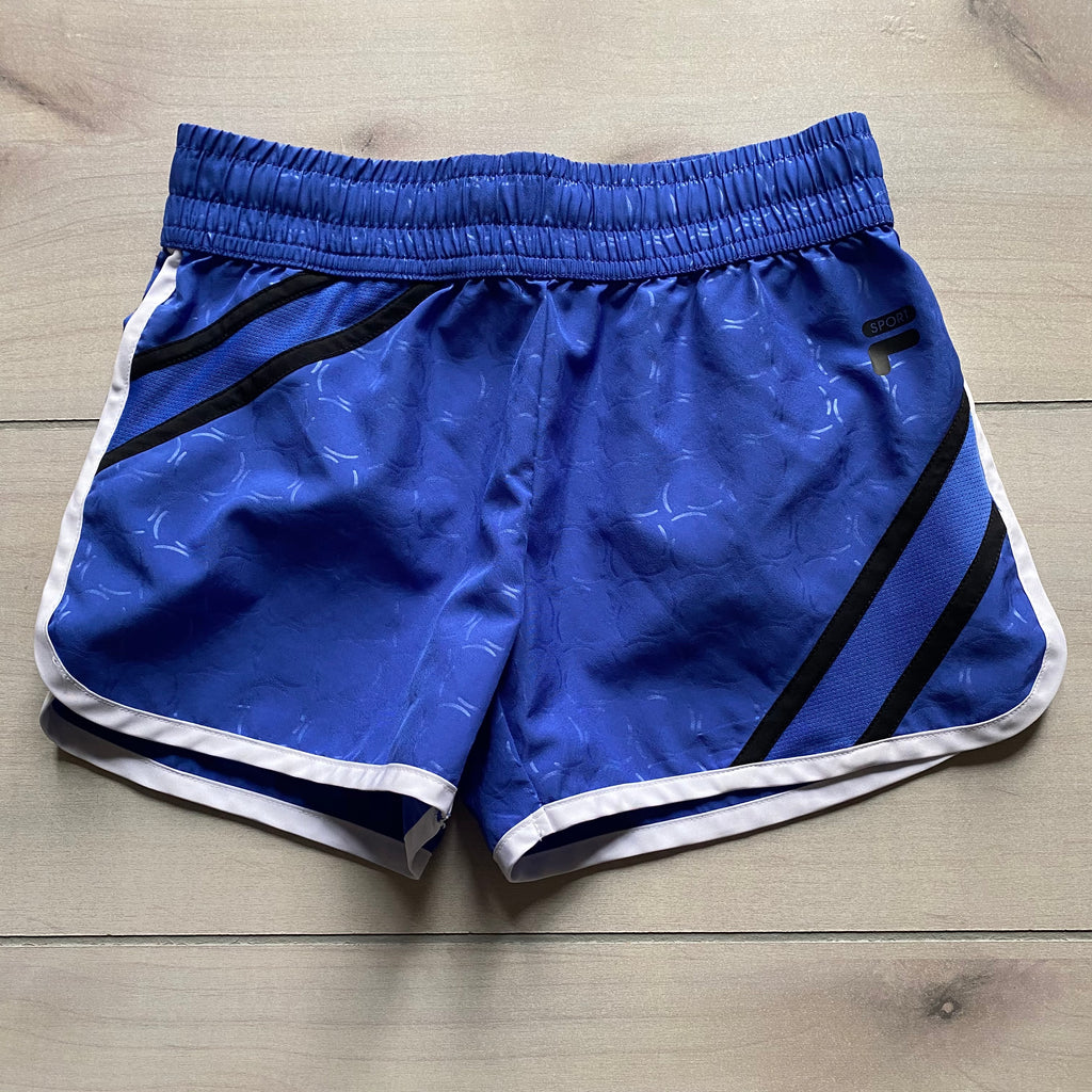 Blue Pull On Elastic Waist Athletic Shorts