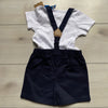 NEW Mud Pie Baseball Suspender Short Set - Sweet Pea & Teddy