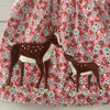 Baby Boden Floral Deer Applique Corduroy Pinnie Dress